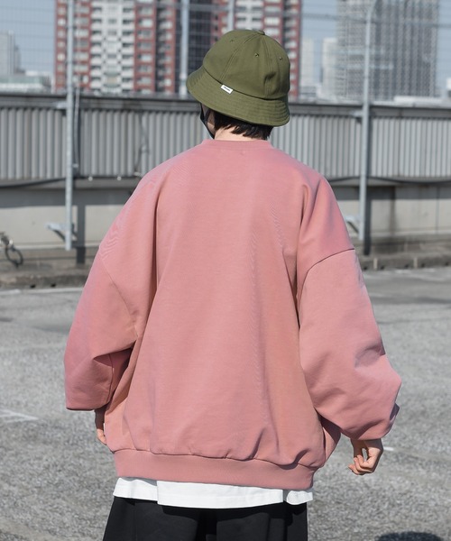 Perushu(ペルーシュ)の「ヘンリーネックスウェット(スウェット・メンズ・ライトグレー/ライトグリーン/ライトピンク/イエロー・LARGE/MEDIUM)」の7枚目の写真