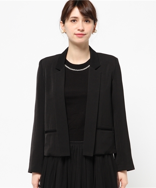 ROSE BUD(ローズバッド)の「LJ-15105 TAILORED SHORT JACKET(テーラードジャケット・レディース・ブラック/ベージュ系その他・ONE SIZE)」の12枚目の写真
