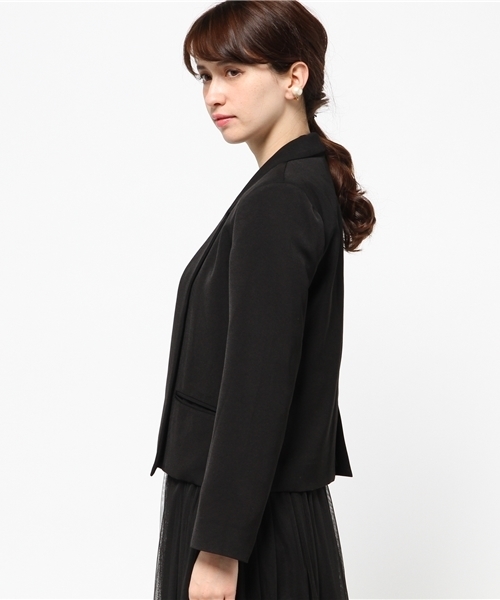 ROSE BUD(ローズバッド)の「LJ-15105 TAILORED SHORT JACKET(テーラードジャケット・レディース・ブラック/ベージュ系その他・ONE SIZE)」の11枚目の写真