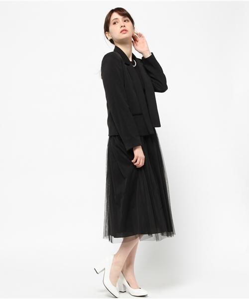 ROSE BUD(ローズバッド)の「LJ-15105 TAILORED SHORT JACKET(テーラードジャケット・レディース・ブラック/ベージュ系その他・ONE SIZE)」の6枚目の写真