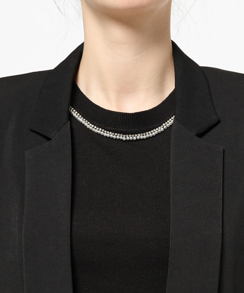 ROSE BUD(ローズバッド)の「LJ-15105 TAILORED SHORT JACKET(テーラードジャケット・レディース・ブラック/ベージュ系その他・ONE SIZE)」の5枚目の写真