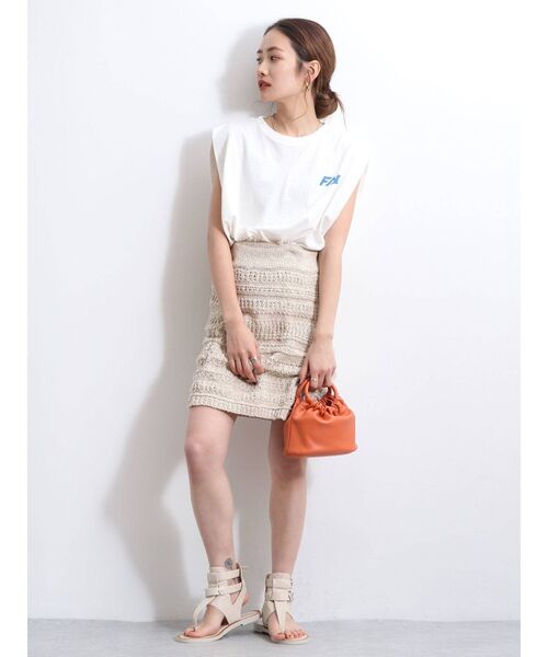 Ungrid（アングリッド）の「ニットラップミニスカート（スカート・レディース・アイボリー/グリーン系その他/ブラウン・FREE）」の22枚目の写真