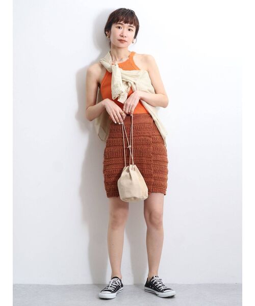 Ungrid（アングリッド）の「ニットラップミニスカート（スカート・レディース・アイボリー/グリーン系その他/ブラウン・FREE）」の20枚目の写真