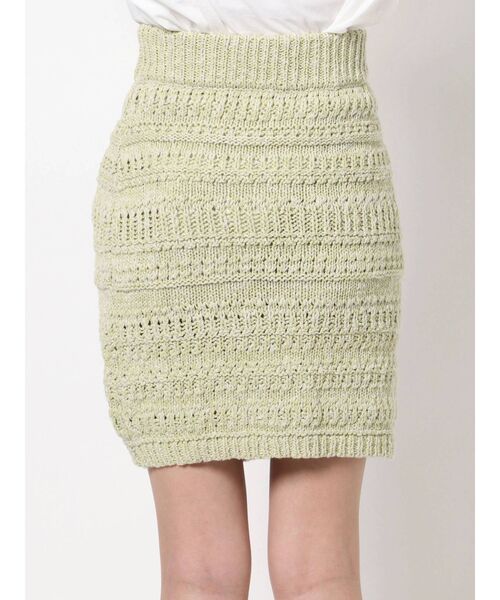 Ungrid（アングリッド）の「ニットラップミニスカート（スカート・レディース・アイボリー/グリーン系その他/ブラウン・FREE）」の15枚目の写真