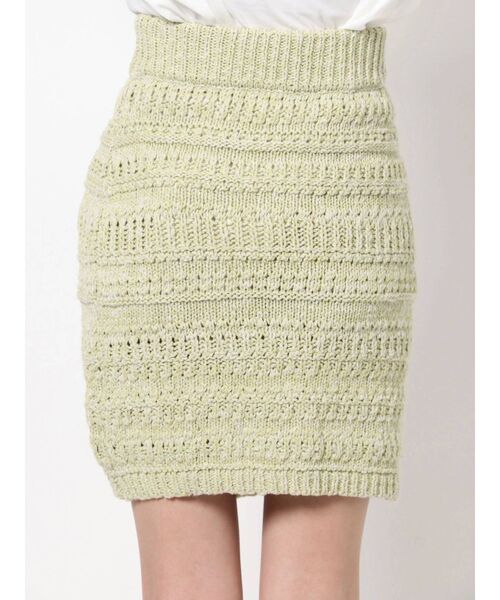 Ungrid（アングリッド）の「ニットラップミニスカート（スカート・レディース・アイボリー/グリーン系その他/ブラウン・FREE）」の13枚目の写真