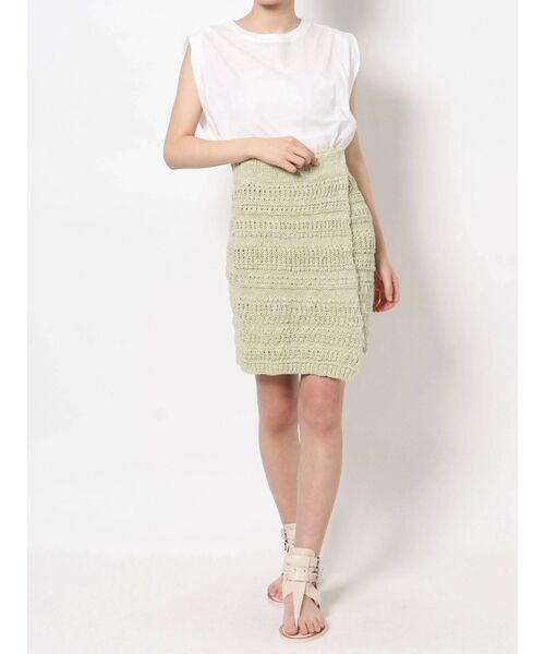 Ungrid（アングリッド）の「ニットラップミニスカート（スカート・レディース・アイボリー/グリーン系その他/ブラウン・FREE）」の11枚目の写真