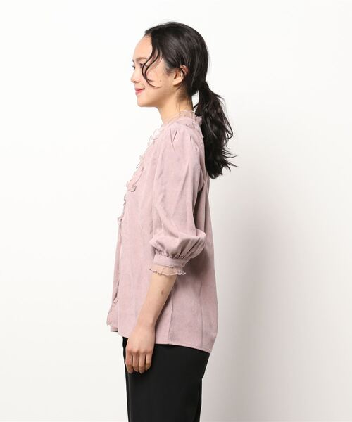 lissi Boutique(リージーブティック)の「【lissi Boutique】チュールレースブラウス(シャツ/ブラウス・レディース・ピンク・FREE)」の4枚目の写真