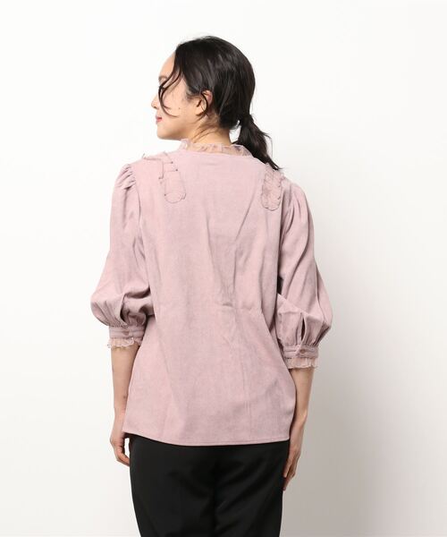 lissi Boutique(リージーブティック)の「【lissi Boutique】チュールレースブラウス(シャツ/ブラウス・レディース・ピンク・FREE)」の6枚目の写真