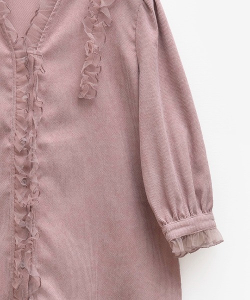 lissi Boutique(リージーブティック)の「【lissi Boutique】チュールレースブラウス(シャツ/ブラウス・レディース・ピンク・FREE)」の5枚目の写真