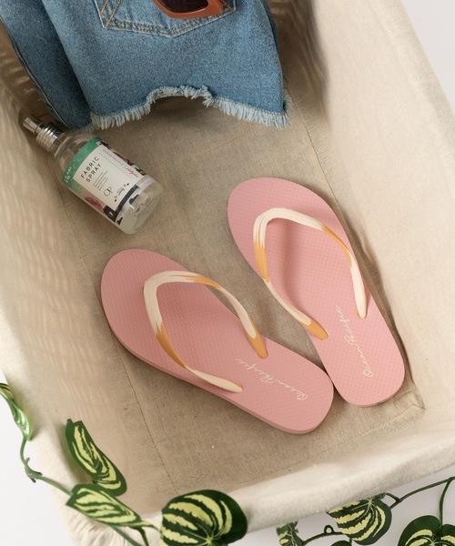 Ocean Pacific（オーシャンパシフィック）の「【OP:オーピー】レディース ビーチサンダル（サンダル・レディース・ベージュ/ブラウン/ピンク・MEDIUM/LARGE）」の3枚目の写真