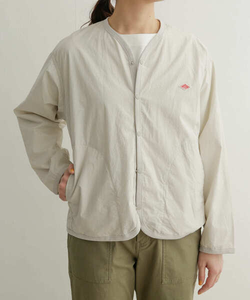 新品✨️ダントン DANTON オフホワイト ボタン付きカーディガン秋服 DANTON STAND COLLAR CARDIGAN(S CREAM): トップス｜URBAN