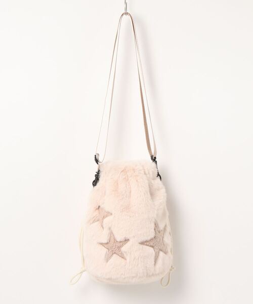 CONTROL FREAK / CTFK（コントロールフリーク）の「スターバケットバッグ（ショルダーバッグ・レディース・ブラック/ベージュ・ONE SIZE）」の4枚目の写真