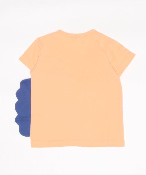 kids zoo(キッズズー)の「天竺柄込みTシャツ(Tシャツ/カットソー・キッズ・オレンジ/ホワイト/グリーン/ブルー・90/80)」の5枚目の写真