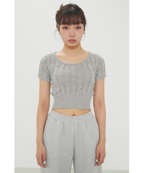LAGUA GEM RIB KNIT ショートパンツ　ラグアジェム LAGUA GEM パンツ RIB KNIT ショートパンツ レディース