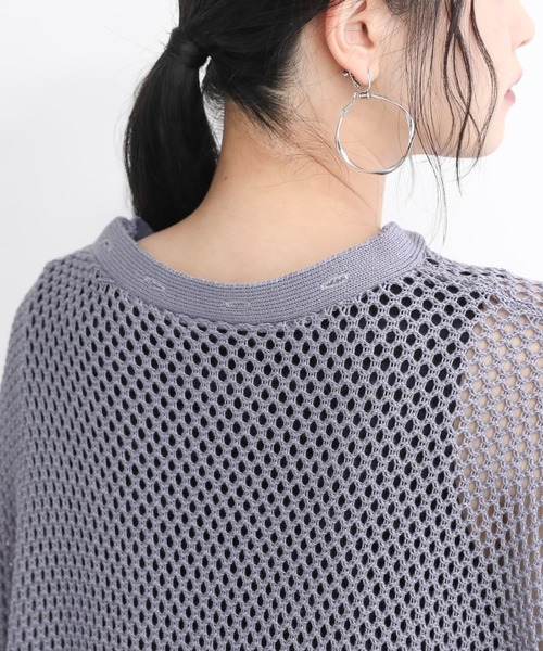 n'OrLABEL（ノアールレーベル）の「【廃盤】『メッシュ編み2wayニット』（ニット/セーター・レディース・ナチュラル/チャコール/イエロー/グレイッシュブルー・FREE）」の15枚目の写真