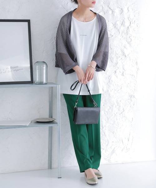 n'OrLABEL（ノアールレーベル）の「【廃盤】『メッシュ編み2wayニット』（ニット/セーター・レディース・ナチュラル/チャコール/イエロー/グレイッシュブルー・FREE）」の19枚目の写真