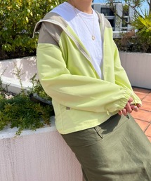 UVピーチタフタ ZIP配色ジャケット