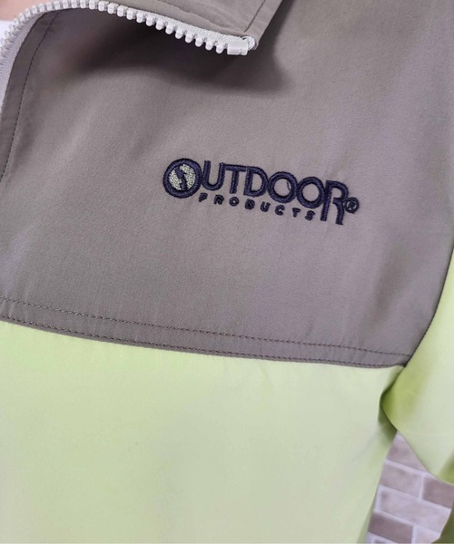 OUTDOOR PRODUCTS（アウトドアプロダクツ）の「UVピーチタフタ ZIP配色ジャケット（ナイロンジャケット・レディース・イエロー/グレイッシュベージュ/カーキ・L/M/LL）」の15枚目の写真
