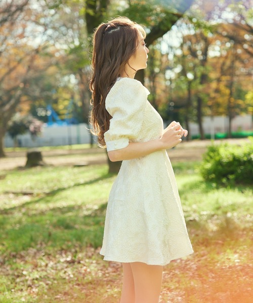 Swankiss スワンキス♡ホワイトワンピース♡量産型 バレエコア ガーリー Swankiss（スワンキス）の「DB bijou lace O/P（ワンピース
