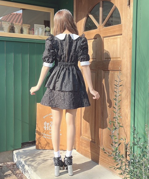 ソーノ スズランフリルプローバー プルオーバー 半袖 パール 1 S ピンク ソフトオーガンジーフリルトップス(ピンクベージュ) - seventen
