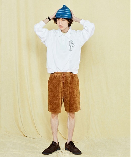 87mm（87mm）の「【87MM / Mmlg】FINE STRIPE KNITCAP /  パルチムエムエム Mmlg ファイン ストライプ ニットキャップ（ニットキャップ/ビーニー・レディース・ネイビー/オレンジ/ブルー/アイボリー・FREE）」の7枚目の写真