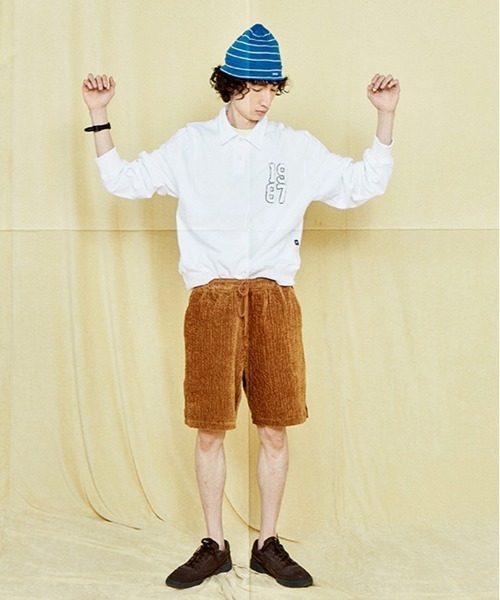 87mm（87mm）の「【87MM / Mmlg】FINE STRIPE KNITCAP /  パルチムエムエム Mmlg ファイン ストライプ ニットキャップ（ニットキャップ/ビーニー・レディース・ネイビー/オレンジ/ブルー/アイボリー・FREE）」の8枚目の写真