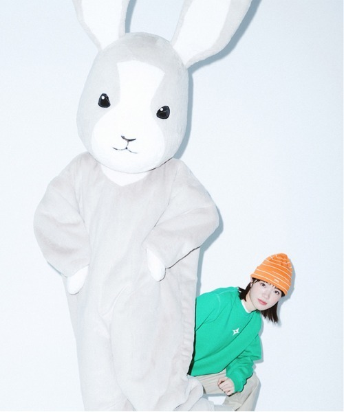 87mm（87mm）の「【87MM / Mmlg】FINE STRIPE KNITCAP /  パルチムエムエム Mmlg ファイン ストライプ ニットキャップ（ニットキャップ/ビーニー・レディース・ネイビー/オレンジ/ブルー/アイボリー・FREE）」の6枚目の写真