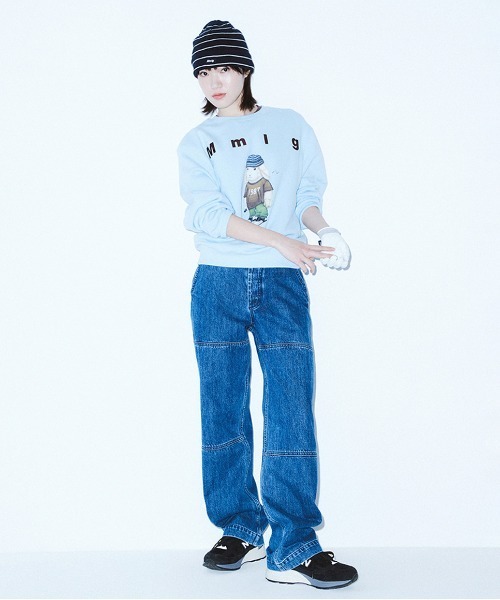 87mm（87mm）の「【87MM / Mmlg】FINE STRIPE KNITCAP /  パルチムエムエム Mmlg ファイン ストライプ ニットキャップ（ニットキャップ/ビーニー・レディース・ネイビー/オレンジ/ブルー/アイボリー・FREE）」の19枚目の写真