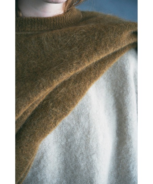 UNFIL（アンフィル）の「unfil アンフィル / stretch superkid mohair sweater ストレッチ スーパーキッドモヘア セーター ニット / WWFL-UU007（ニット/セーター・メンズ・ベージュ/ネイビー/ブラウン・4/5）」の18枚目の写真