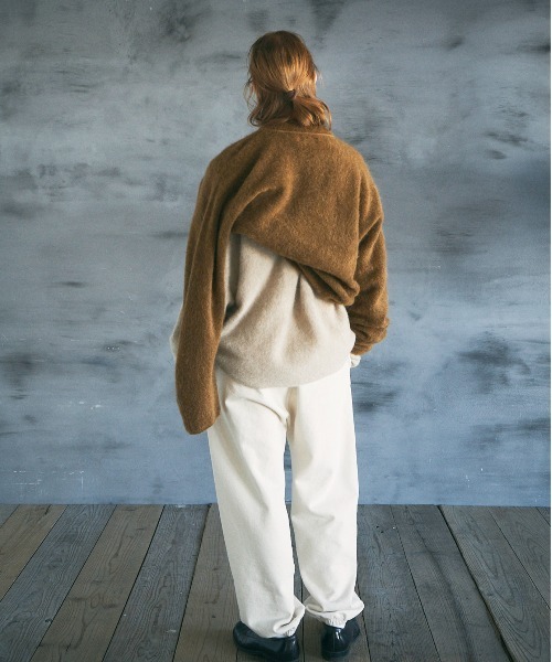 UNFIL（アンフィル）の「unfil アンフィル / stretch superkid mohair sweater ストレッチ スーパーキッドモヘア セーター ニット / WWFL-UU007（ニット/セーター・メンズ・ベージュ/ネイビー/ブラウン・4/5）」の21枚目の写真