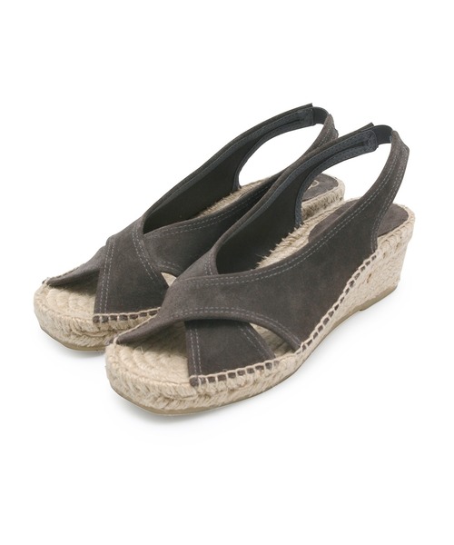 SALON adam et rope'（サロン アダム エ ロペ）の「【Calzanor(カルザノール)】ウェッジソールクロスサンダル（サンダル・レディース・グレー/キャメル・35/36/37/38）」の8枚目の写真