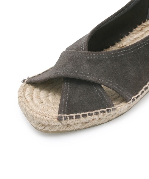 SALON adam et rope'（サロン アダム エ ロペ）の「【Calzanor(カルザノール)】ウェッジソールクロスサンダル（サンダル・レディース・グレー/キャメル・35/36/37/38）」の11枚目の写真