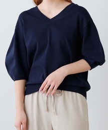 OUVRAGE CLASSE | パフスリーブホールハンソデプルオーバー(ニット/セーター)