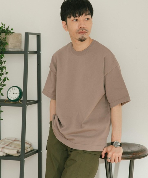ITEMS URBANRESEARCH（アイテムズ アーバンリサーチ）の「マシンウォッシャブル 天竺ニットTシャツ（ニット/セーター・メンズ・チャコールグレー/ベージュ/ブラウン/ブルー・MEDIUM/LARGE）」の22枚目の写真
