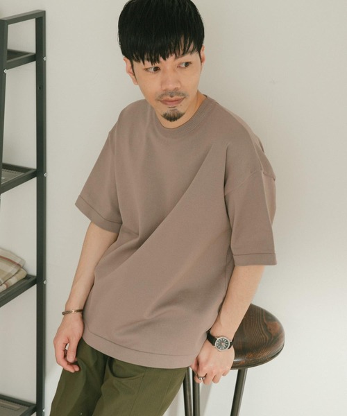 ITEMS URBANRESEARCH（アイテムズ アーバンリサーチ）の「マシンウォッシャブル 天竺ニットTシャツ（ニット/セーター・メンズ・チャコールグレー/ベージュ/ブラウン/ブルー・MEDIUM/LARGE）」の20枚目の写真