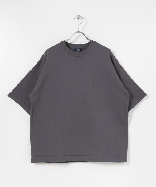 ITEMS URBANRESEARCH（アイテムズ アーバンリサーチ）の「マシンウォッシャブル 天竺ニットTシャツ（ニット/セーター・メンズ・チャコールグレー/ベージュ/ブラウン/ブルー・MEDIUM/LARGE）」の9枚目の写真