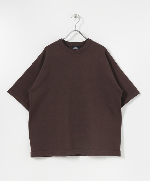 ITEMS URBANRESEARCH（アイテムズ アーバンリサーチ）の「マシンウォッシャブル 天竺ニットTシャツ（ニット/セーター・メンズ・チャコールグレー/ベージュ/ブラウン/ブルー・MEDIUM/LARGE）」の8枚目の写真