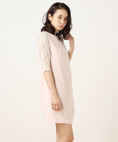 LIMITLESS LUXURY（リミットレスラグジュアリー）の「ソデレースワンピース。（ワンピース・レディース・ピンク/ホワイト/ネイビー・38/36）」の3枚目の写真