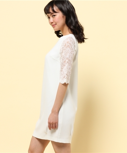 LIMITLESS LUXURY（リミットレスラグジュアリー）の「ソデレースワンピース。（ワンピース・レディース・ピンク/ホワイト/ネイビー・38/36）」の20枚目の写真