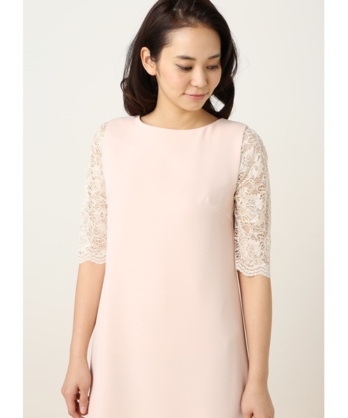 LIMITLESS LUXURY（リミットレスラグジュアリー）の「ソデレースワンピース。（ワンピース・レディース・ピンク/ホワイト/ネイビー・38/36）」の8枚目の写真