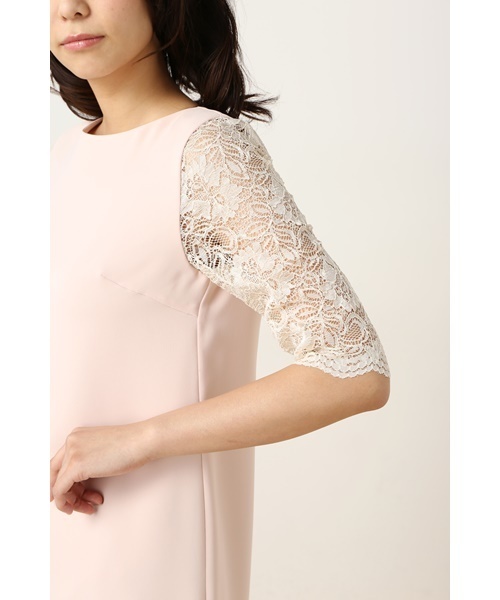 LIMITLESS LUXURY（リミットレスラグジュアリー）の「ソデレースワンピース。（ワンピース・レディース・ピンク/ホワイト/ネイビー・38/36）」の9枚目の写真