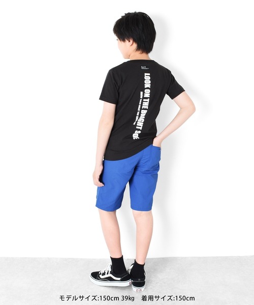 GLAZOS（グラソス）の「天竺・縦ロゴバックプリント半袖Tシャツ（Tシャツ/カットソー・キッズ・ホワイト/ブラック・130cm/140cm/150cm/160cm/170cm）」の6枚目の写真