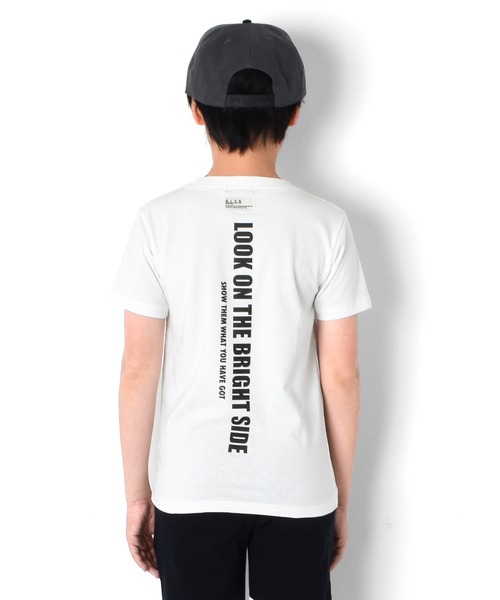 GLAZOS（グラソス）の「天竺・縦ロゴバックプリント半袖Tシャツ（Tシャツ/カットソー・キッズ・ホワイト/ブラック・130cm/140cm/150cm/160cm/170cm）」の10枚目の写真