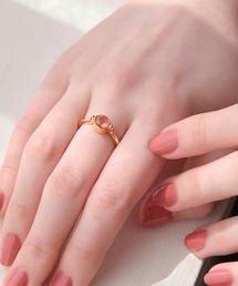 Phoebe | ライズストーンアップリング　ピンク/天然石(リング)