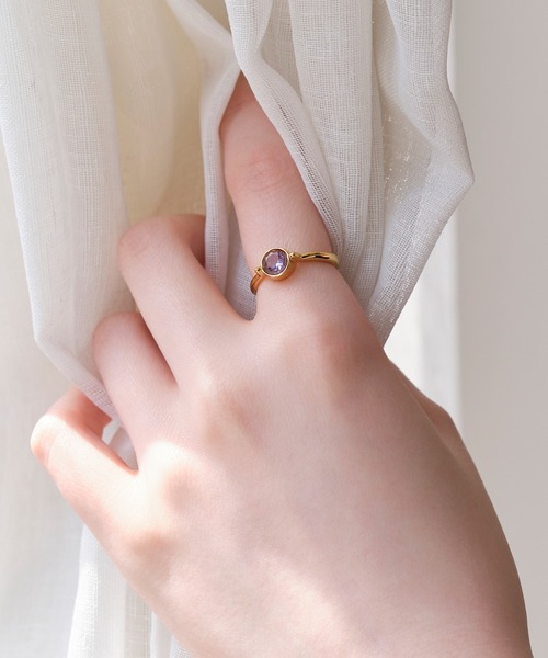 Phoebe（フィービィー）の「ライズストーンアップリング　ピンク/天然石（リング・レディース・パープル/ピンク/グリーン・#11）」の17枚目の写真