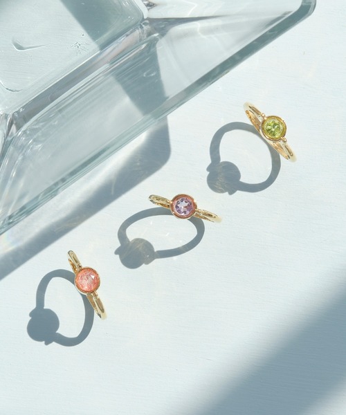 Phoebe（フィービィー）の「ライズストーンアップリング　ピンク/天然石（リング・レディース・パープル/ピンク/グリーン・#11）」の15枚目の写真