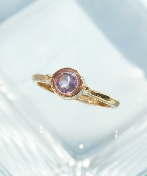 Phoebe（フィービィー）の「ライズストーンアップリング　ピンク/天然石（リング・レディース・パープル/ピンク/グリーン・#11）」の4枚目の写真