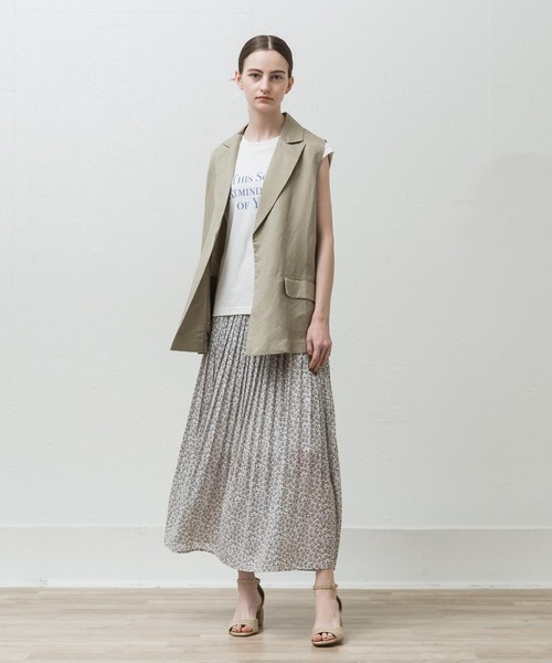 ALLUMER（アリュメール）の「ノースリーブプリントTシャツ(This Song Reminds Me Of You)（Tシャツ/カットソー・レディース・ホワイト/ブラック・1）」の10枚目の写真