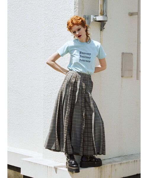 jouetie（ジュエティ）の「ドッキングプリーツマキシスカート（スカート・レディース・ブラック/パープル/レッド・MEDIUM）」の10枚目の写真