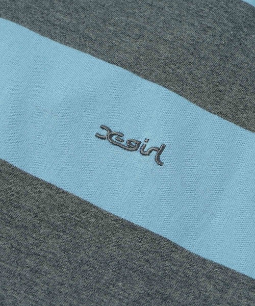 X-girl（エックスガール）の「STRIPED L/S BIG TEE（Tシャツ/カットソー・レディース・ライトブルー/オリーブ/アッシュ・S/M）」の17枚目の写真